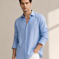 Pure Linen Shirt in Lt. Blue