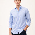 Marine Stripe Shirt in Sky Blue