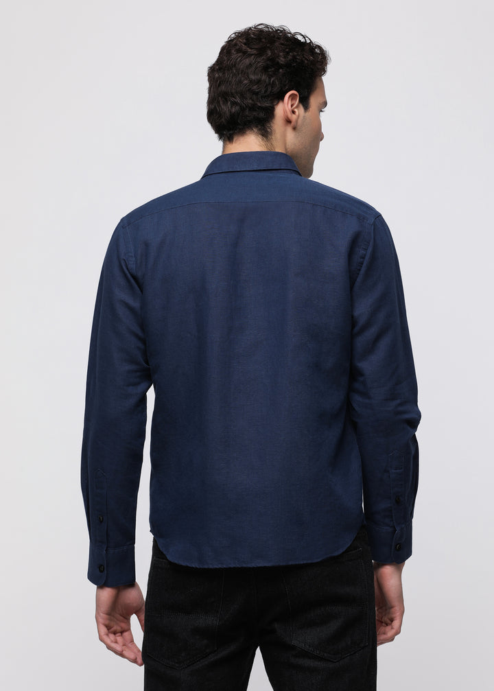 Pure Linen shirt in Navy