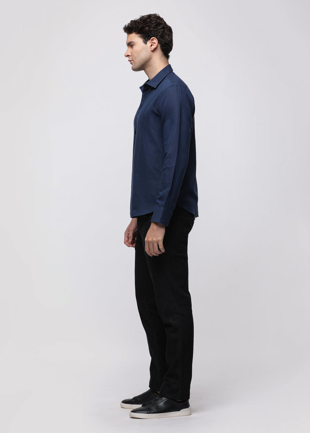 Pure Linen shirt in Navy