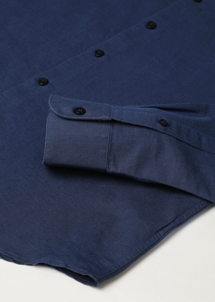 Pure Linen shirt in Navy