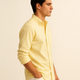 Solid Cotton Shirt in Yellow