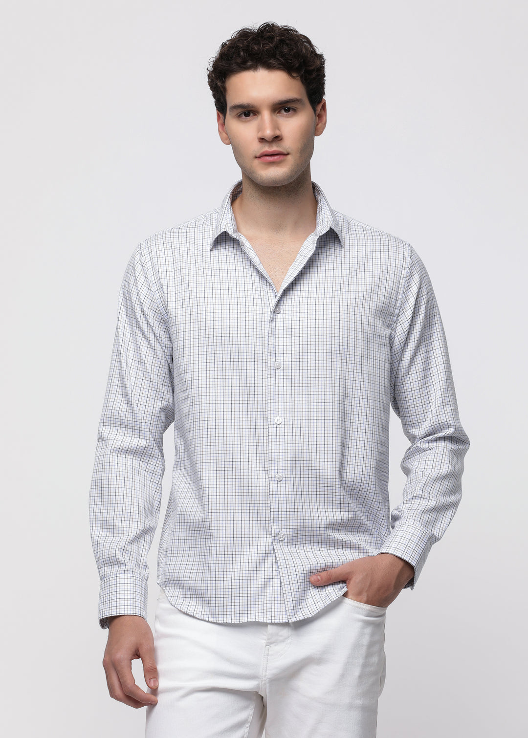 Supima cotton check shirt