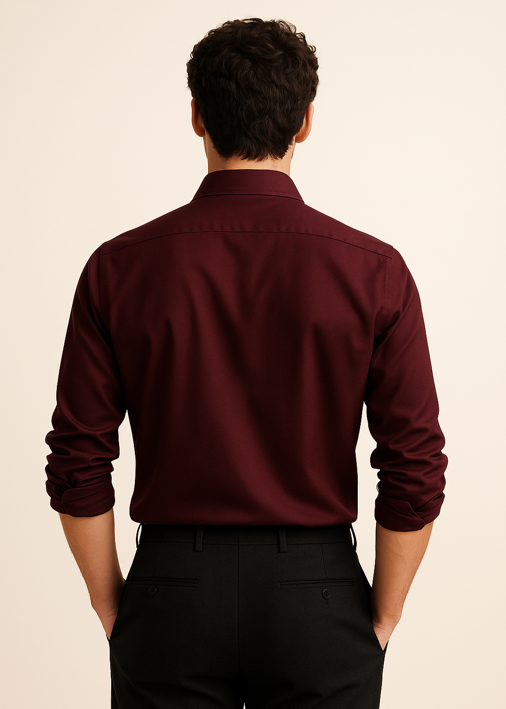 Giza cotton Shirt in Maroon
