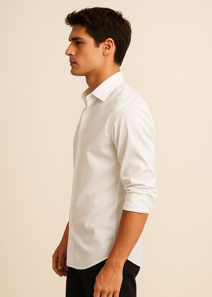 Giza Cotton Shirt in White