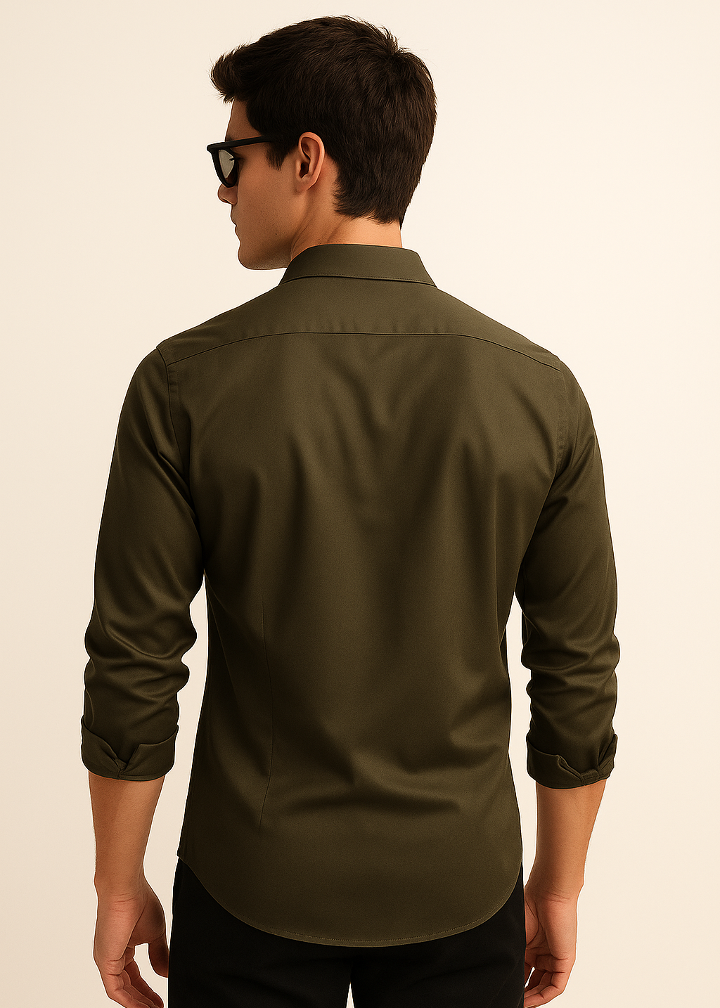 Giza Cotton Shirt in Olive