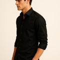 Giza Cotton Shirt in Black