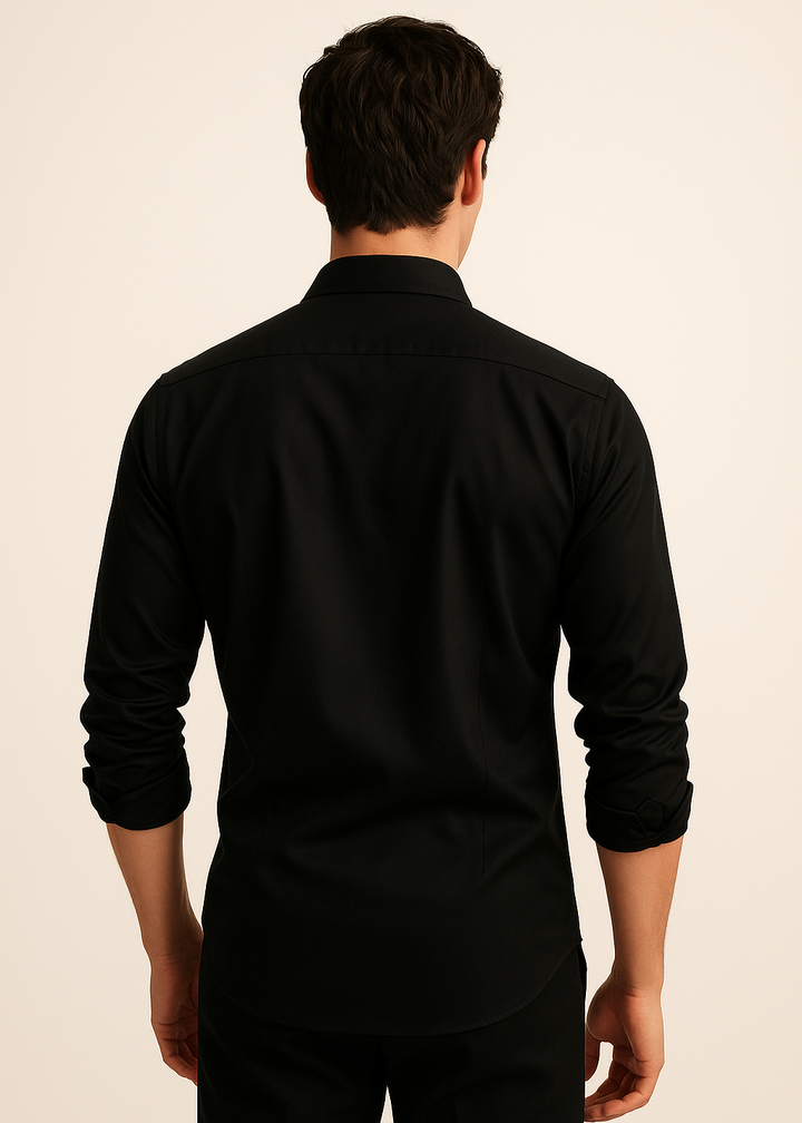 Giza Cotton Shirt in Black