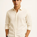 Cotton Stretch shirt in Cream