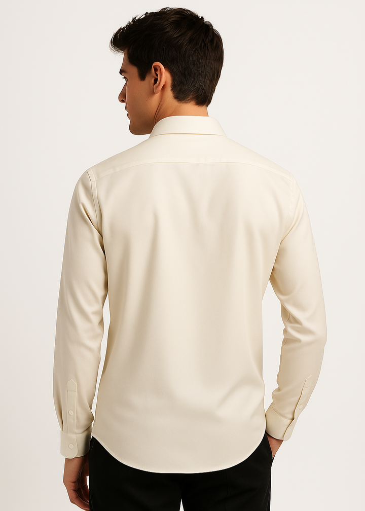 Cotton Stretch shirt in Cream