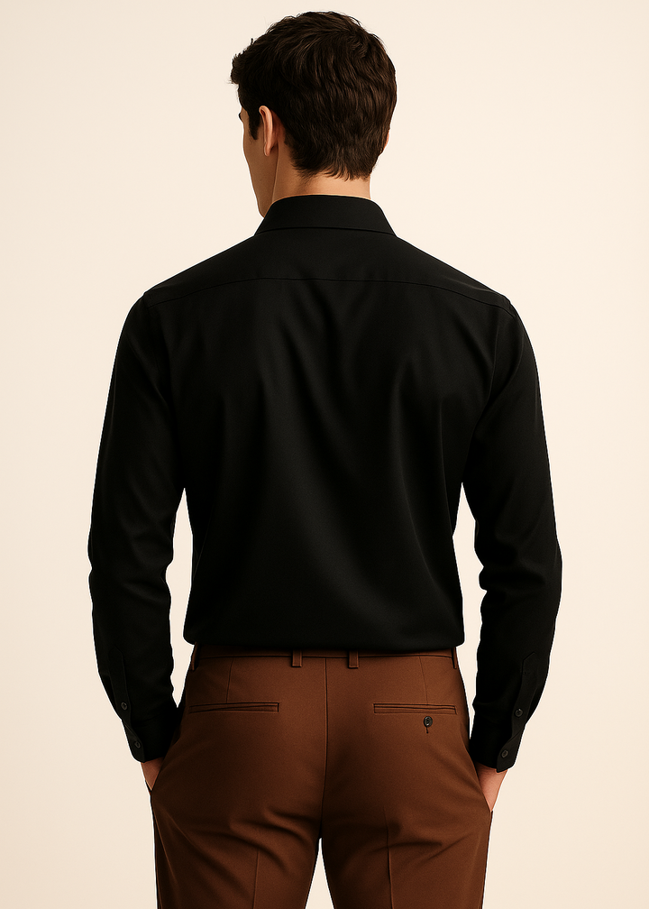 Cotton Stretch shirt in Black