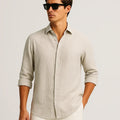 Pure Linen Shirt in Beige