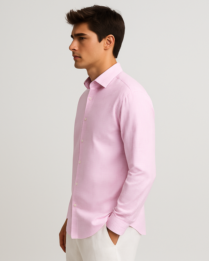 Check Shirt in Lt. Pink