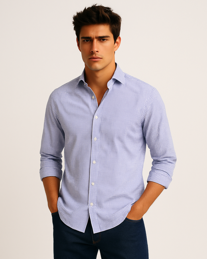 Classic Check Shirt in Blue