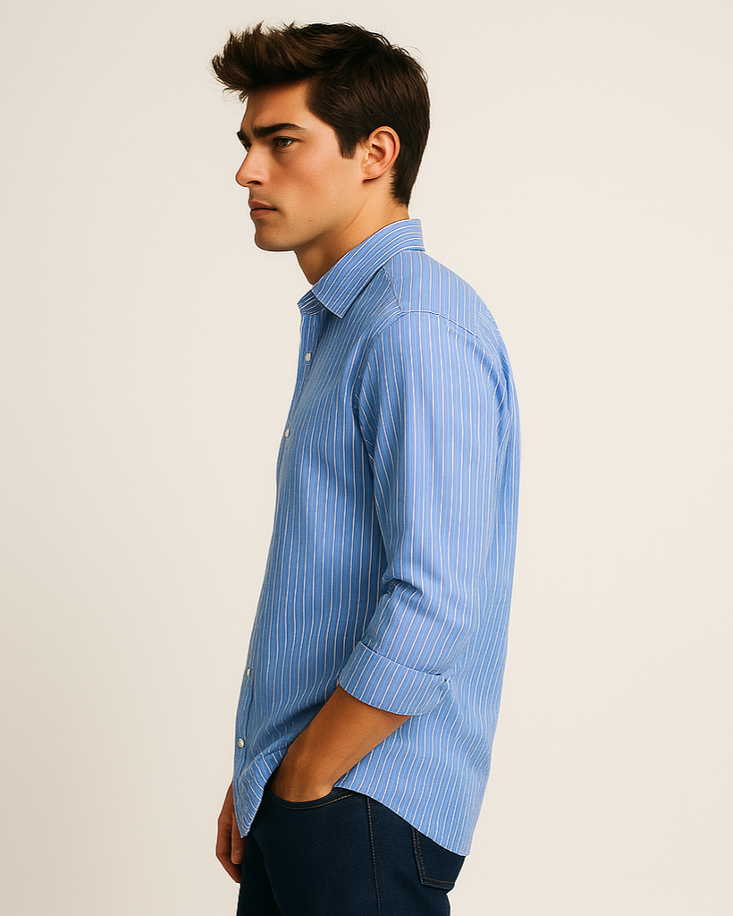 Stripe Shirt in Sky blue