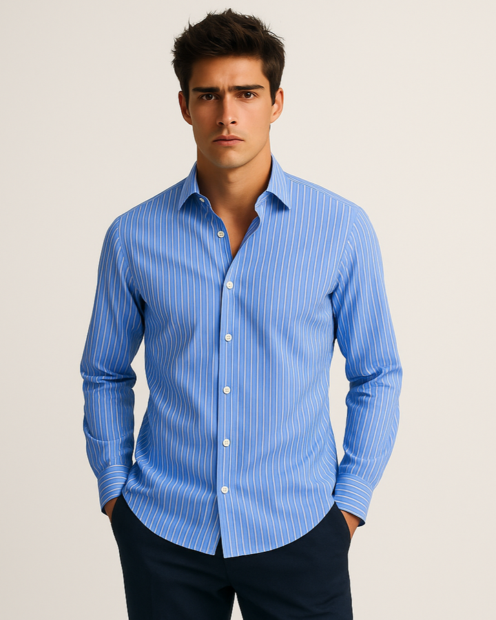 Stripe Shirt in Sky blue