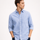 Solid Cotton Shirt in Sky Blue