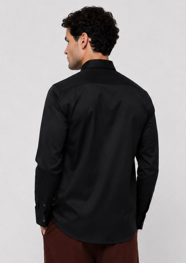 Giza Cotton Shirt in Black