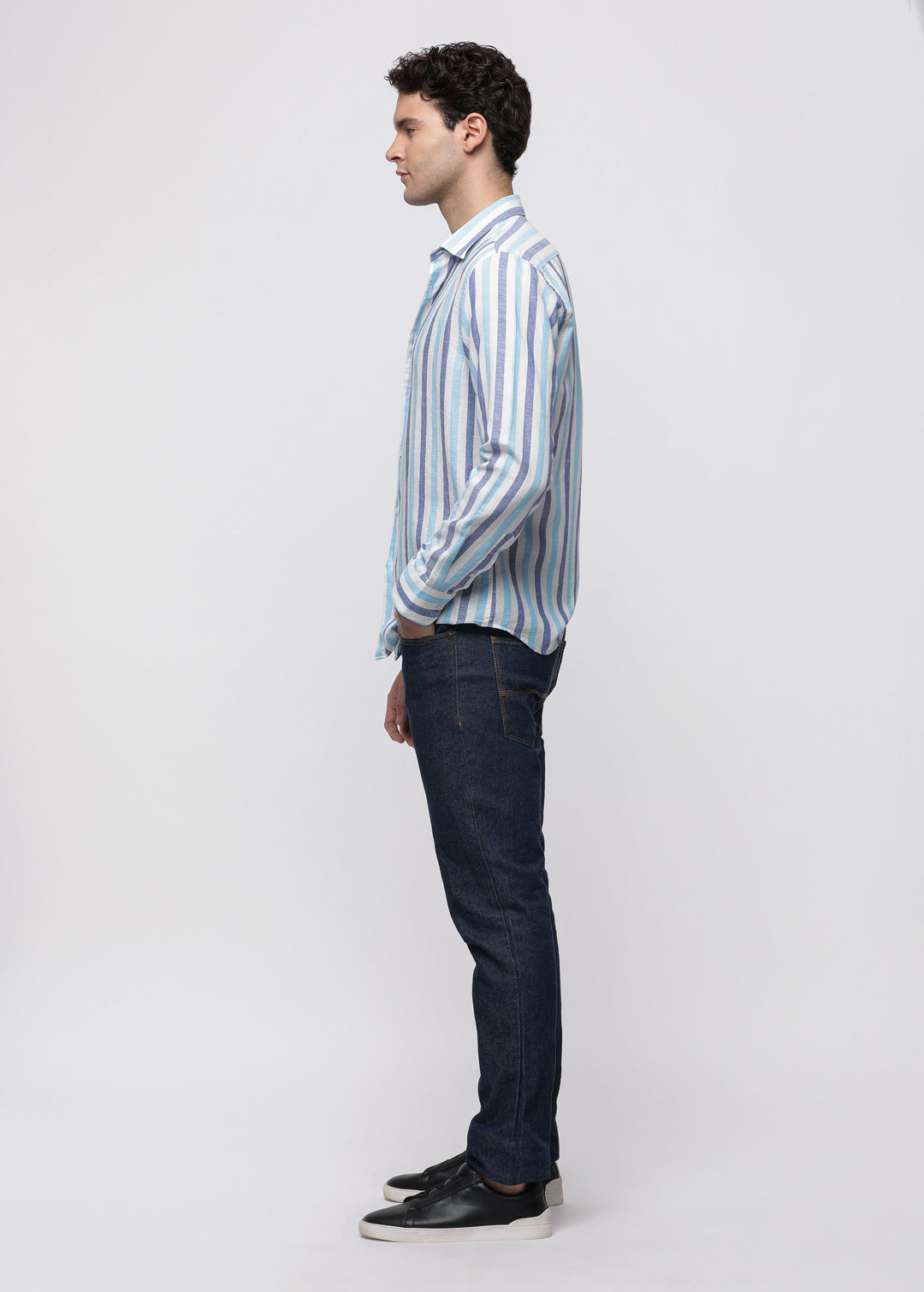 Linen stripe shirt