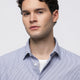 Oxford Striped Shirt in Navy