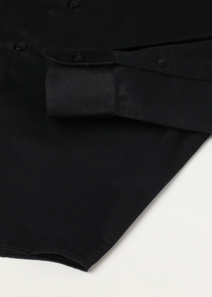 Giza Cotton Shirt in Black