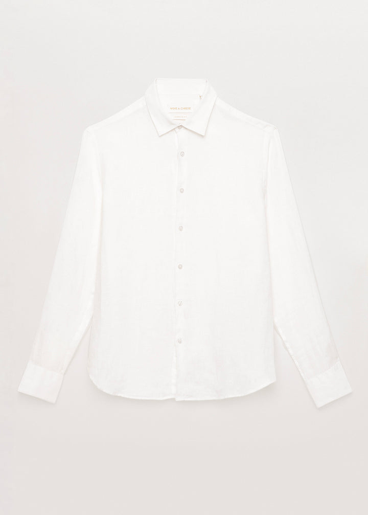 Pure Linen Shirt in White