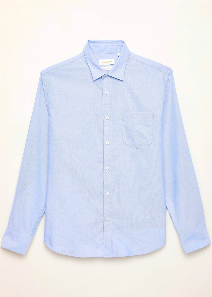 Solid Cotton Shirt in Sky Blue