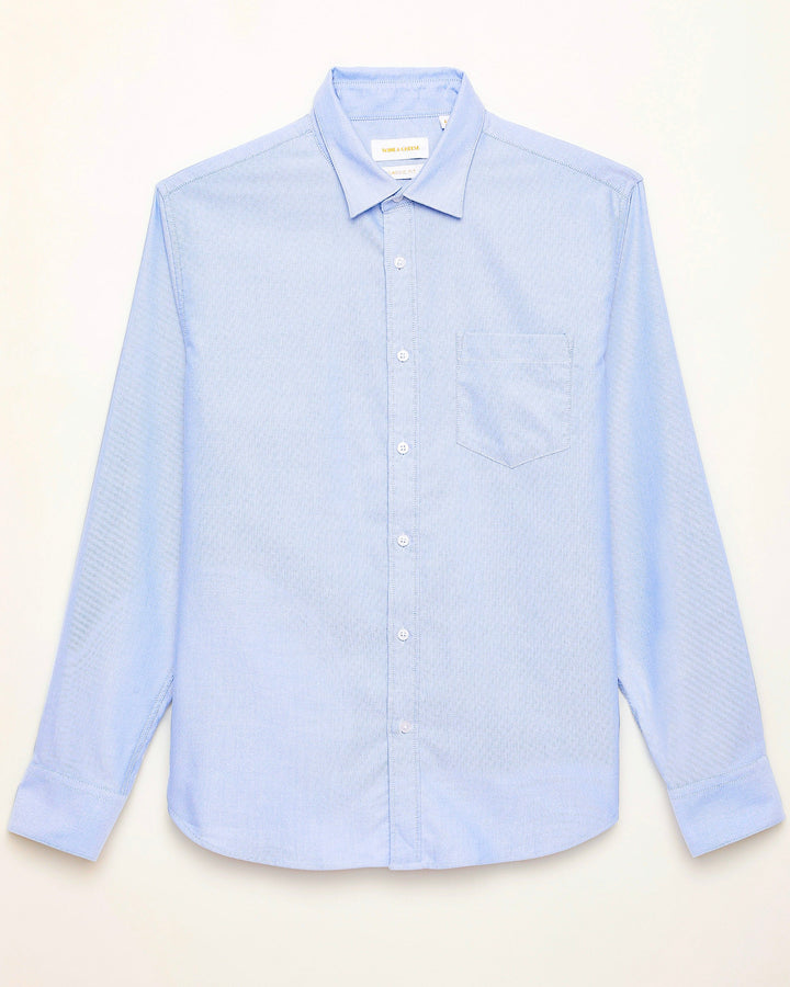 Solid Cotton Shirt in Sky Blue