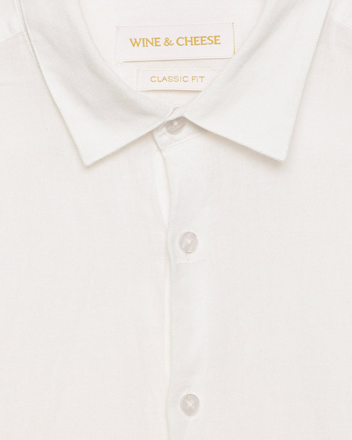 Pure Linen Shirt in White