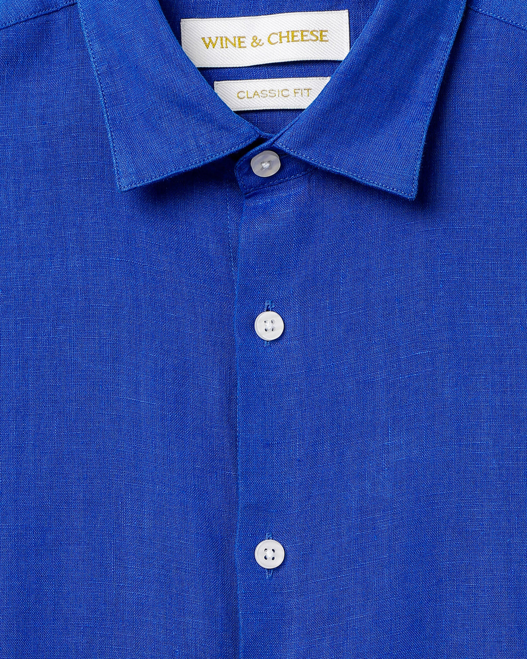 Pure linen shirt in Royal Blue