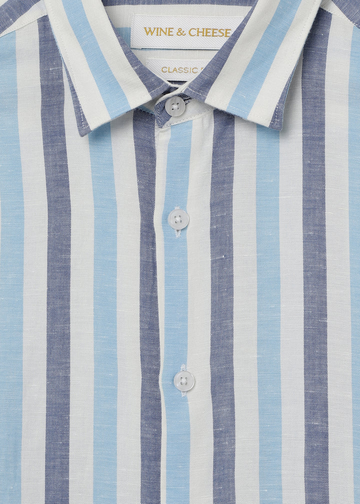 Linen stripe shirt