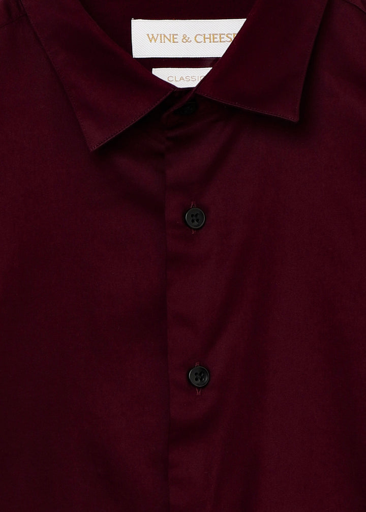 Giza cotton Shirt in Maroon