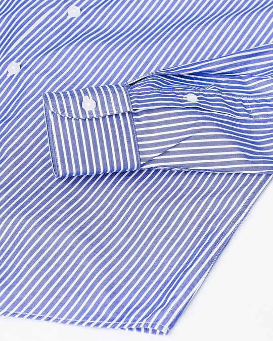 Classic Stripe Shirt in Navy - Wine & Cheese