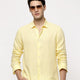 Pure Linen Shirt in Yellow