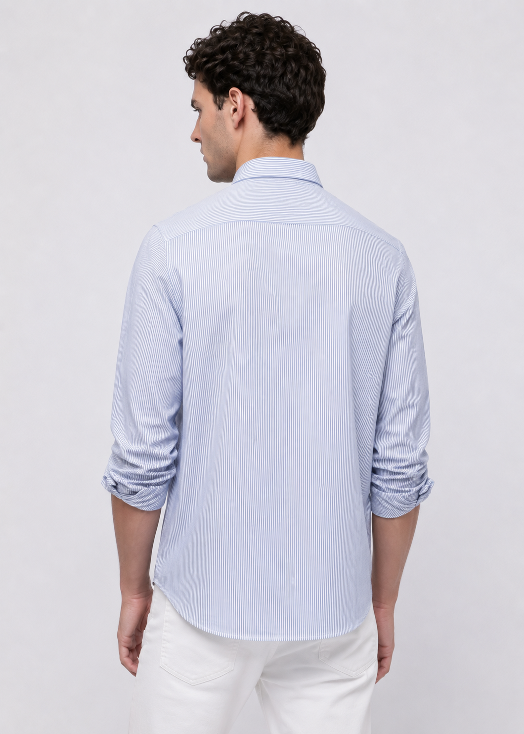 Oxford Striped Shirt in Navy