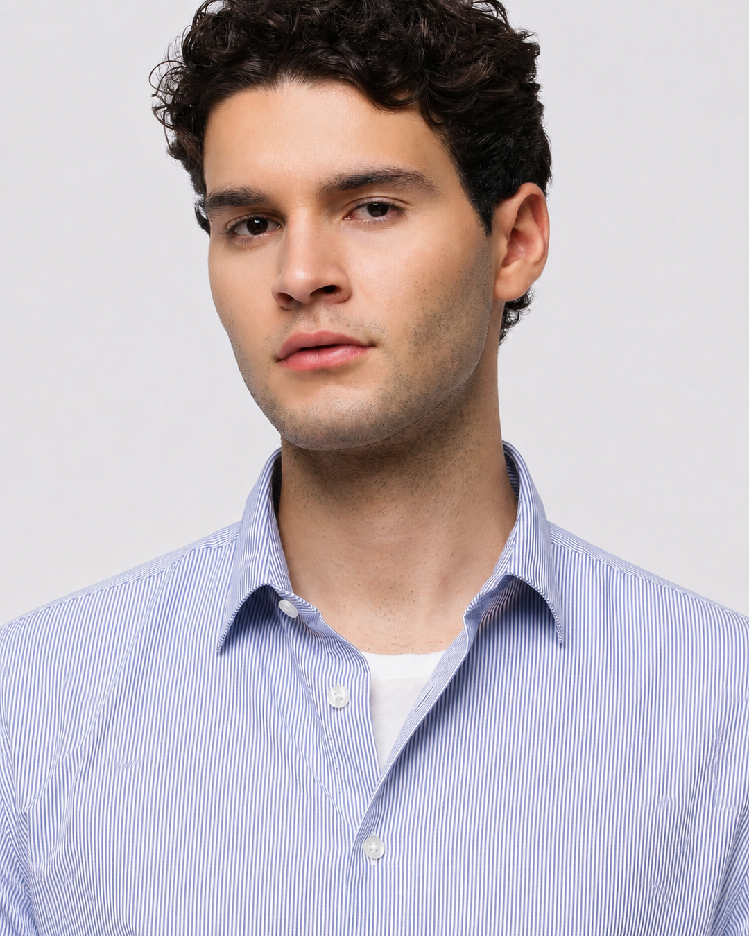 Oxford Striped Shirt in Navy