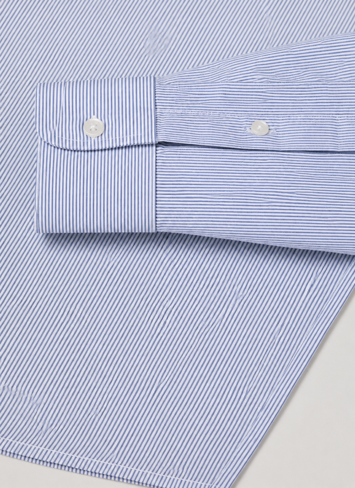 Oxford Striped Shirt in Navy
