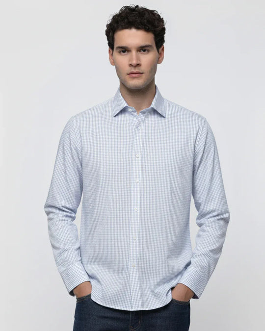 Classic Check Shirt in Blue - Wine & Cheese