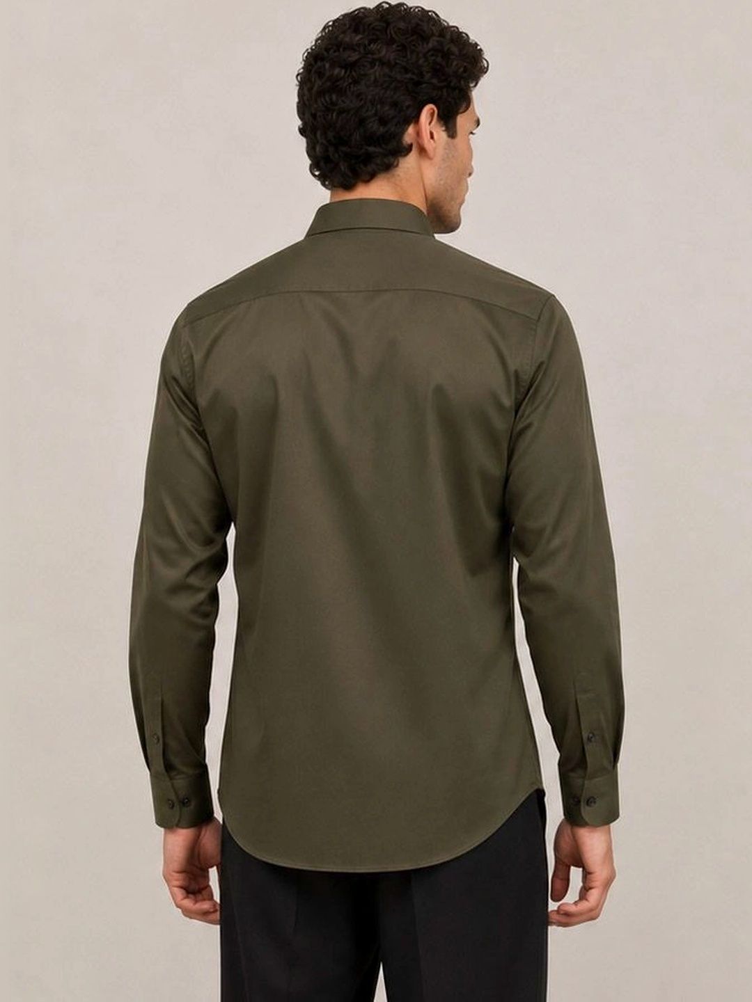 Giza Cotton Shirt in Olive