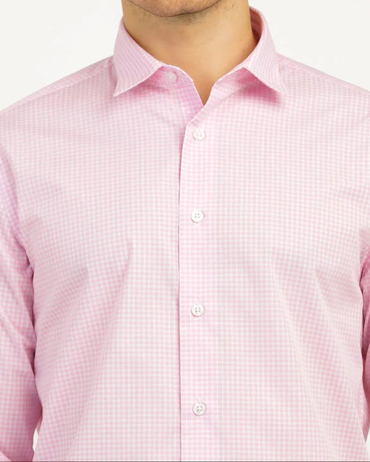 Check Shirt in Lt. Pink - Wine & Cheese