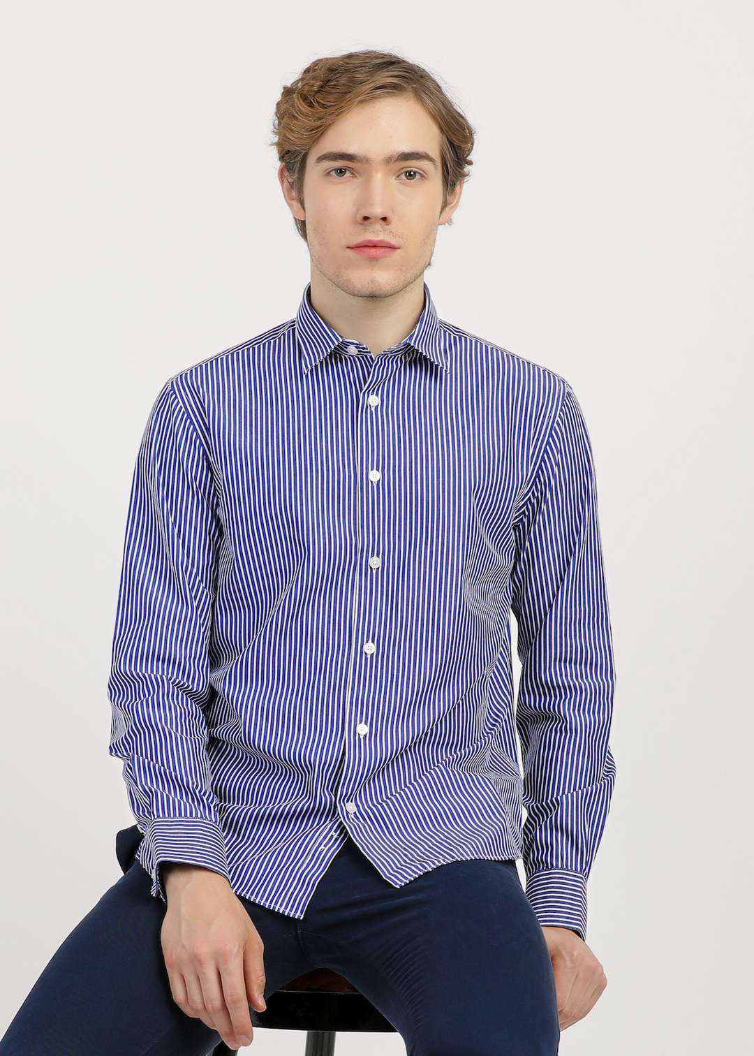 Classic Stripe Shirt in Navy