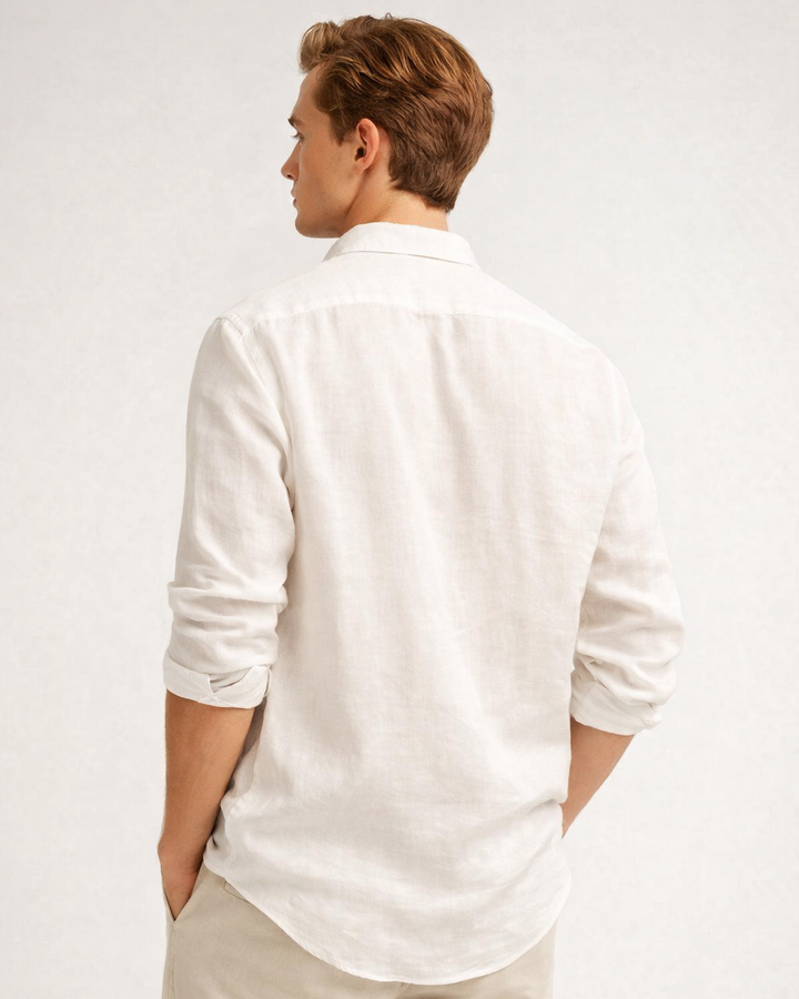 Pure Linen Shirt in White