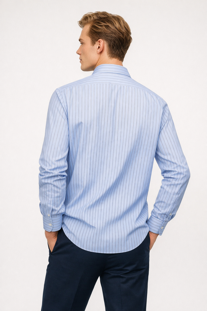 Stripe Shirt in Sky blue