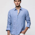 Pure Linen Shirt in Lt. Blue