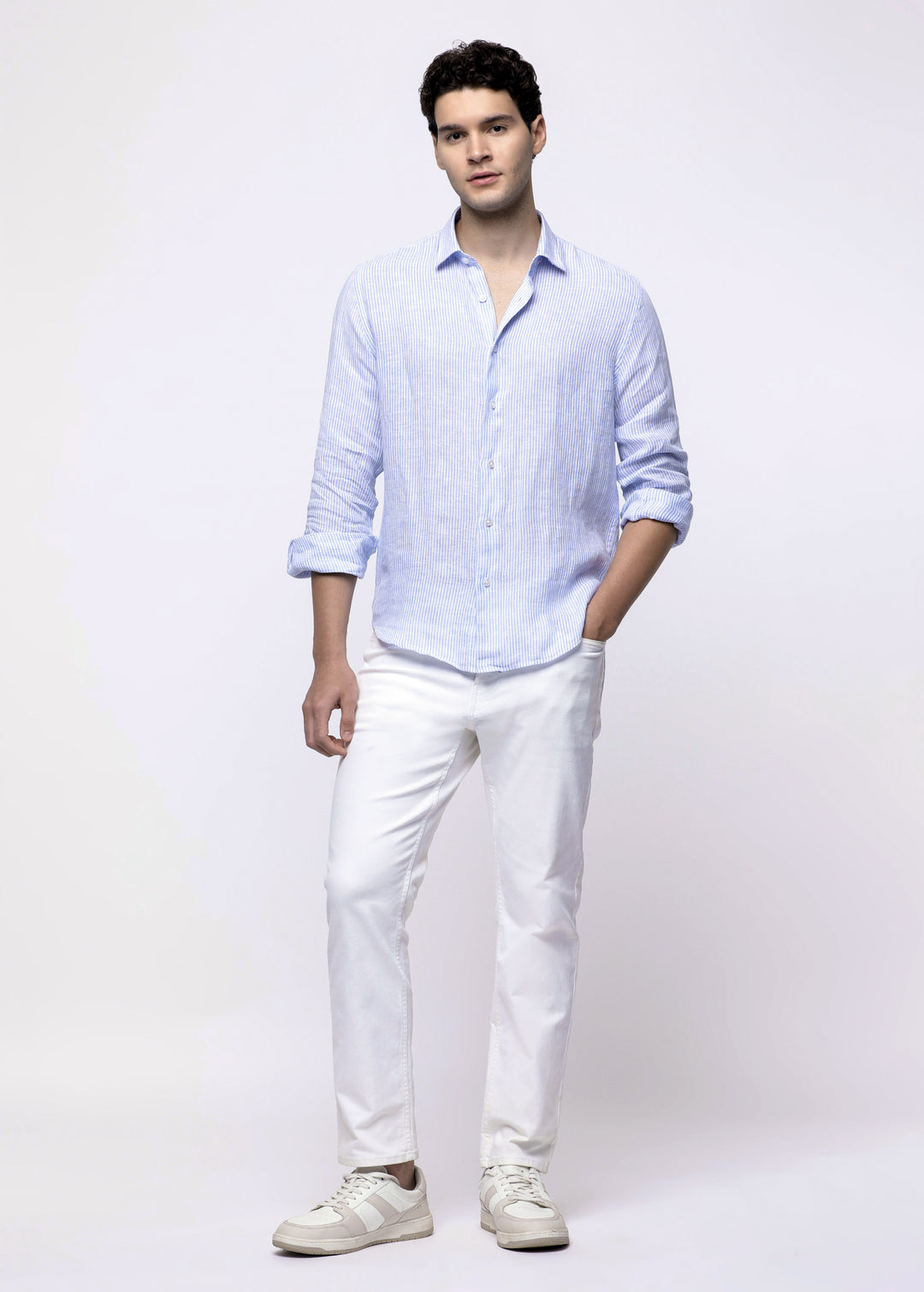 PURE LINEN STRIPE SHIRT