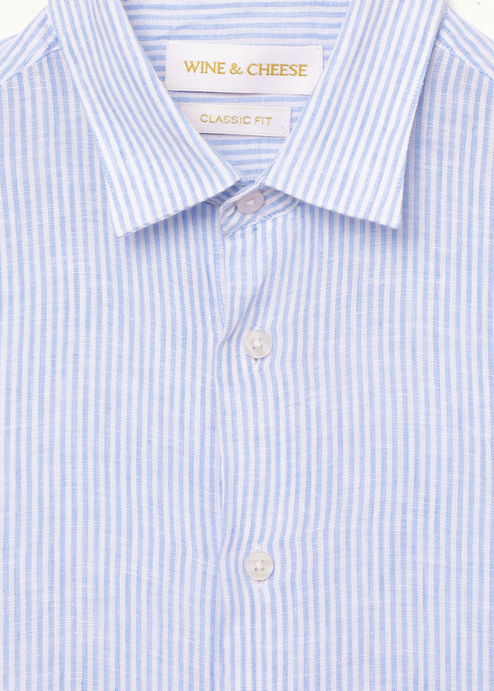 PURE LINEN STRIPE SHIRT