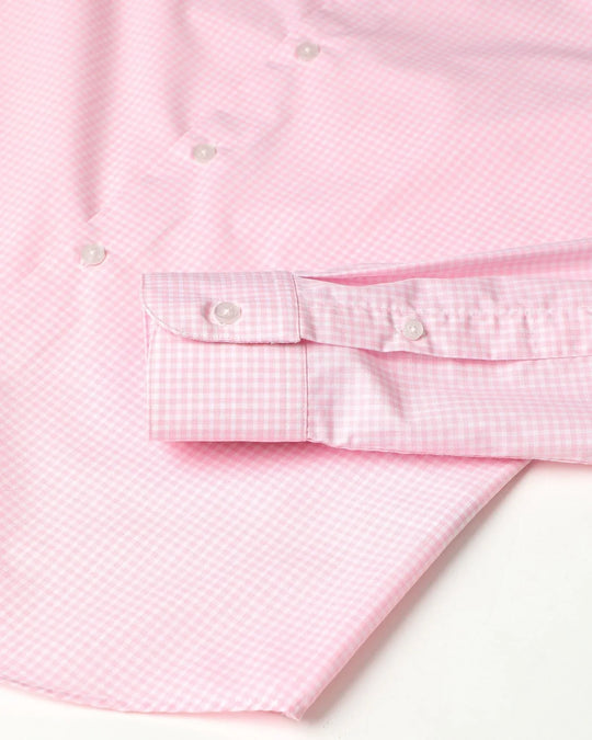 Check Shirt in Lt. Pink - Wine & Cheese