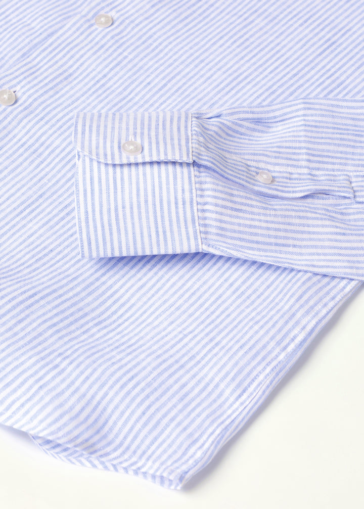 PURE LINEN STRIPE SHIRT