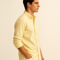 Solid Cotton Shirt in Yellow