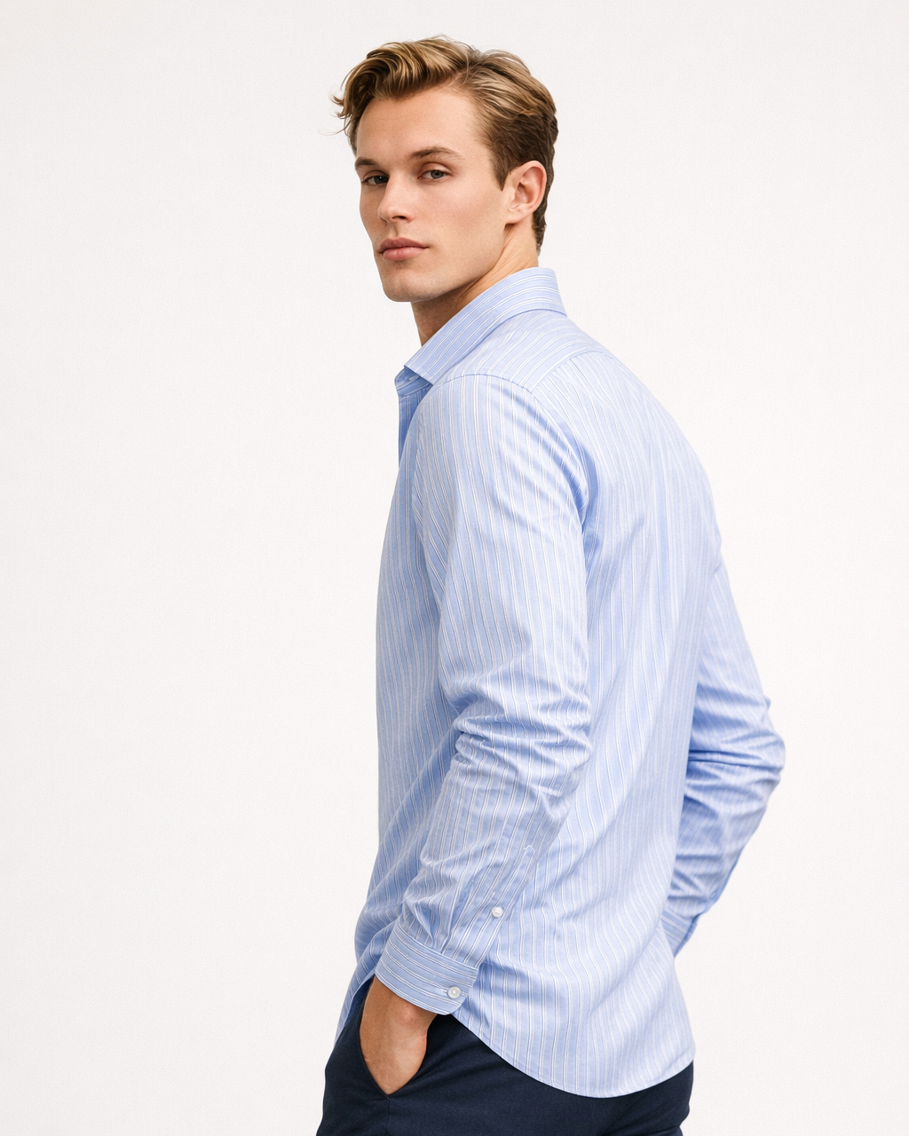 Stripe Shirt in Sky blue